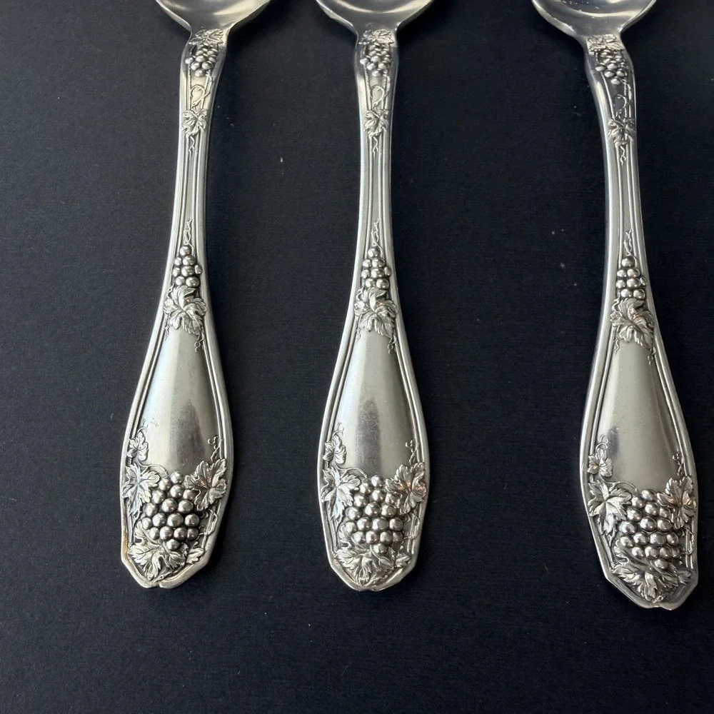 R.C. Co. Isabella Grape Fruit or Orange Spoons set 3 and Master Butter Knife